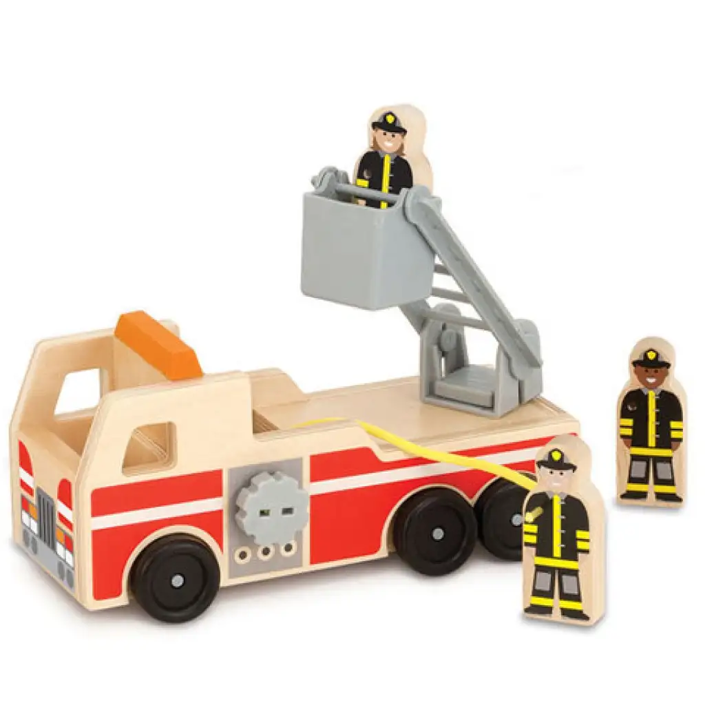 Holzleiter Feuerwehrwagen - Melissa & Doug Bild 1