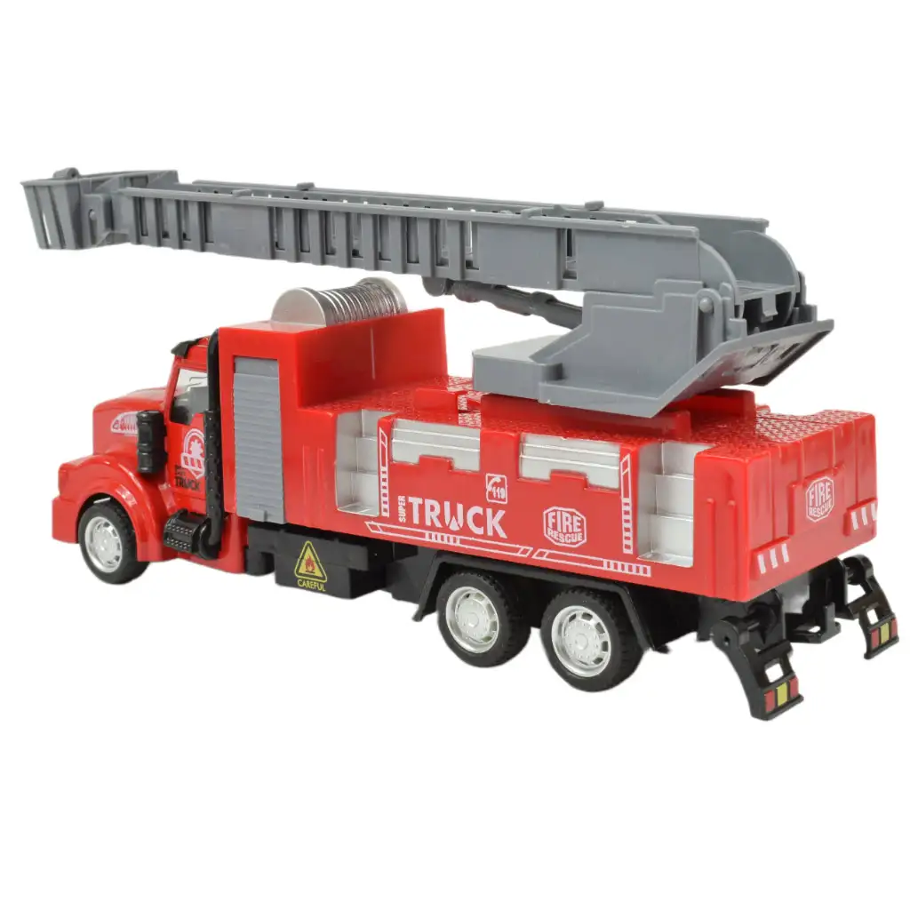 Fire Rescue: Feuerwehrleiterwagen mit Schwungrad 22cm Bild 2
