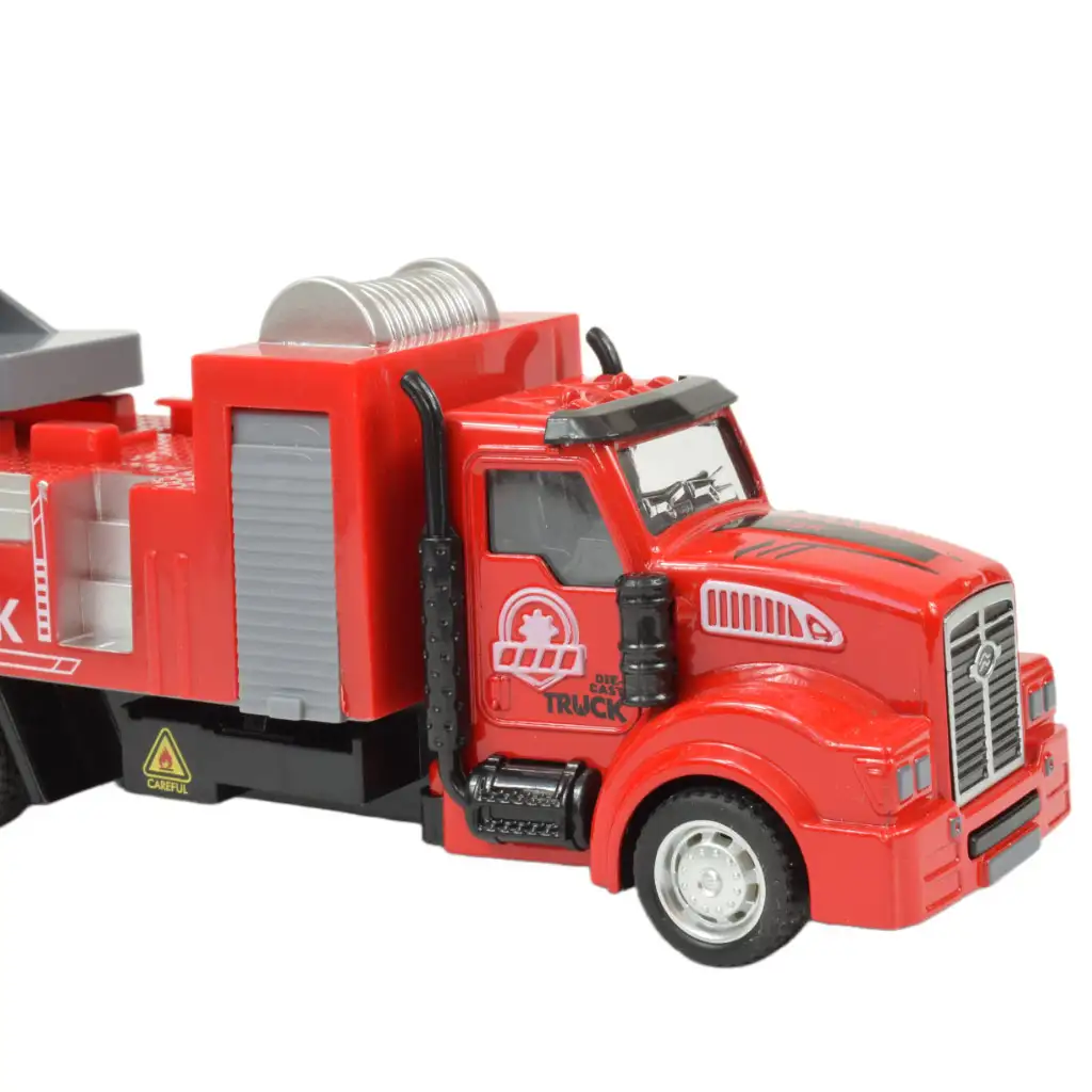 Fire Rescue: Feuerwehrleiterwagen mit Schwungrad 22cm Bild 5