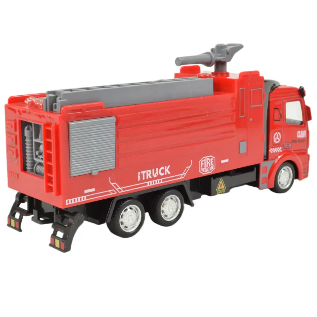 Fire Rescue: Feuerwehrwagen mit Schwungrad und Wasserkanone 19cm Bild 3