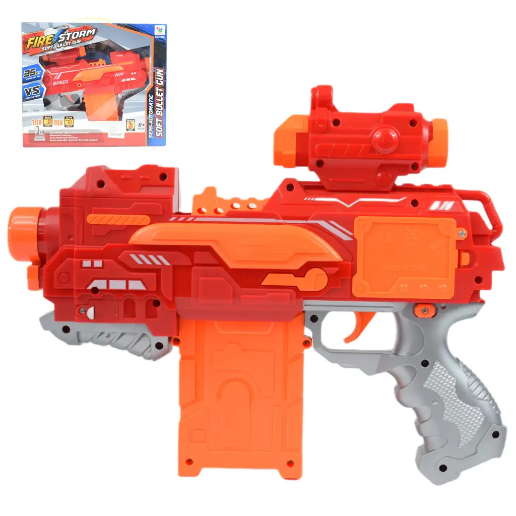 Fire Storm: Elektrischer Schaumstoffpistole mit Munition und Licht 33cm Bild 1
