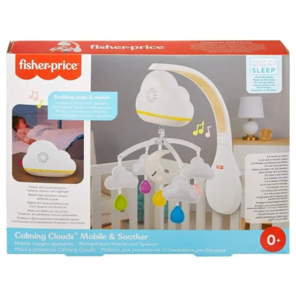 Fisher-Price: Beruhigende Wolken 2-in-1 Kinderbett-Mobile mit Licht und Ton - Mattel Bild 1
