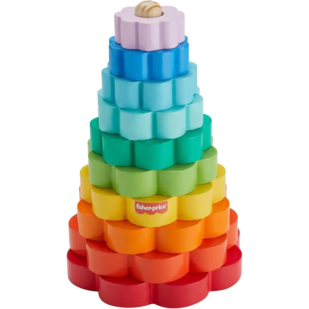 Fisher-Price: Holzringpyramide Entwicklungs-Spielzeug - Mattel Bild 2