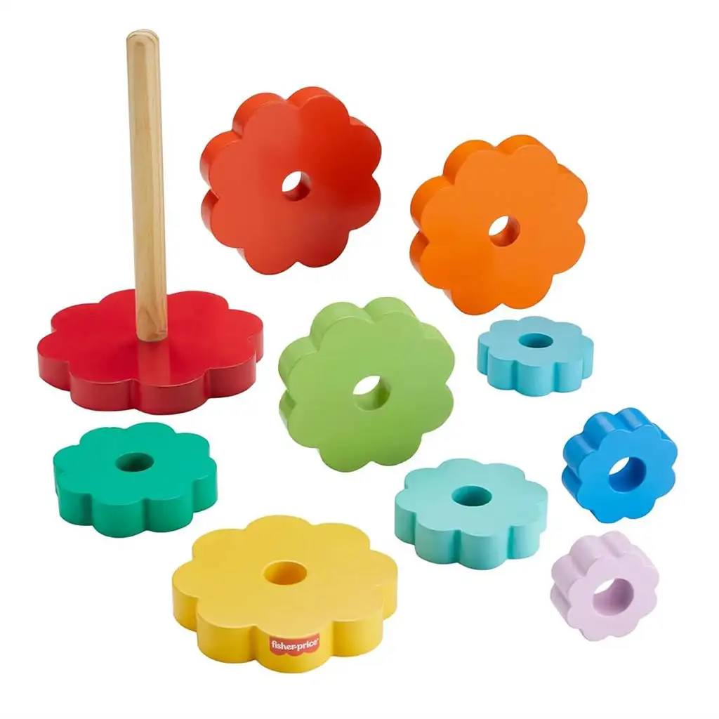 Fisher-Price: Holzringpyramide Entwicklungs-Spielzeug - Mattel Bild 3