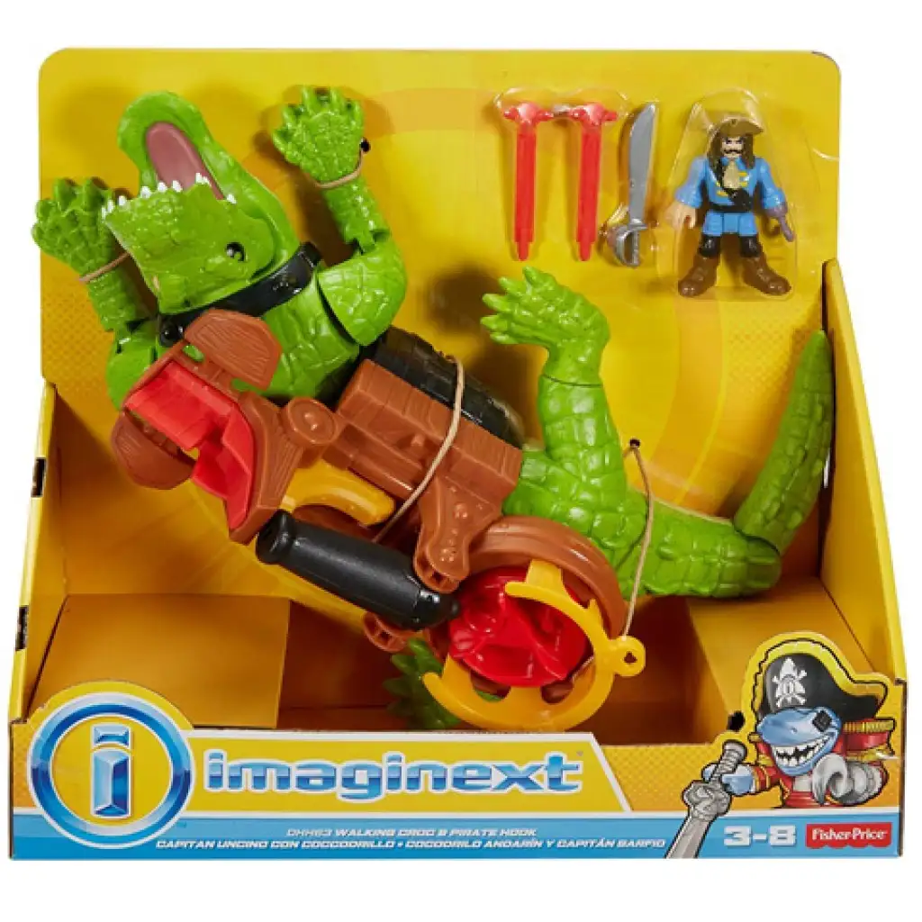 Fisher-Price: Imaginext Krokodil und Captain Hook Spielset - Mattel Bild 1