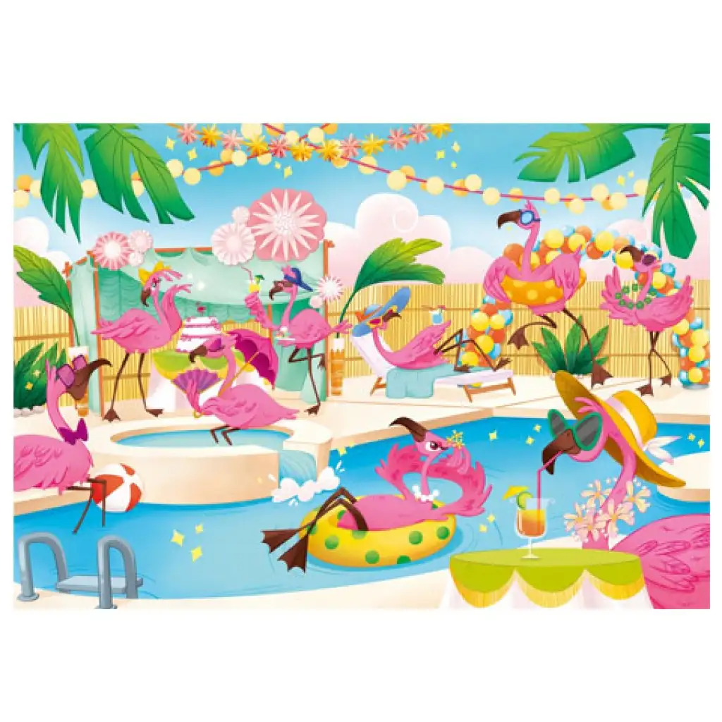 Flamingo-Party 104-teiliges Puzzle - Clementoni Bild 2