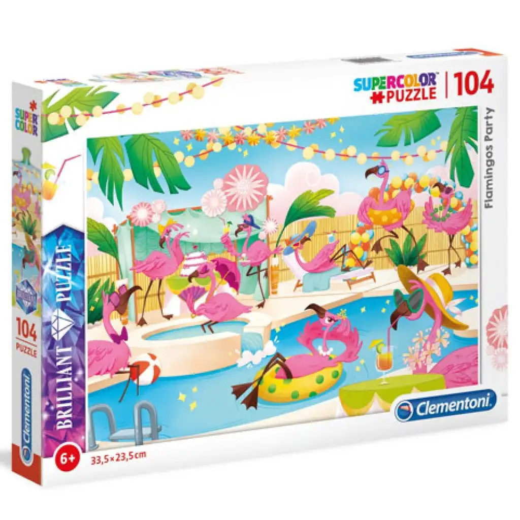 Flamingo-Party 104-teiliges Puzzle - Clementoni Bild 1