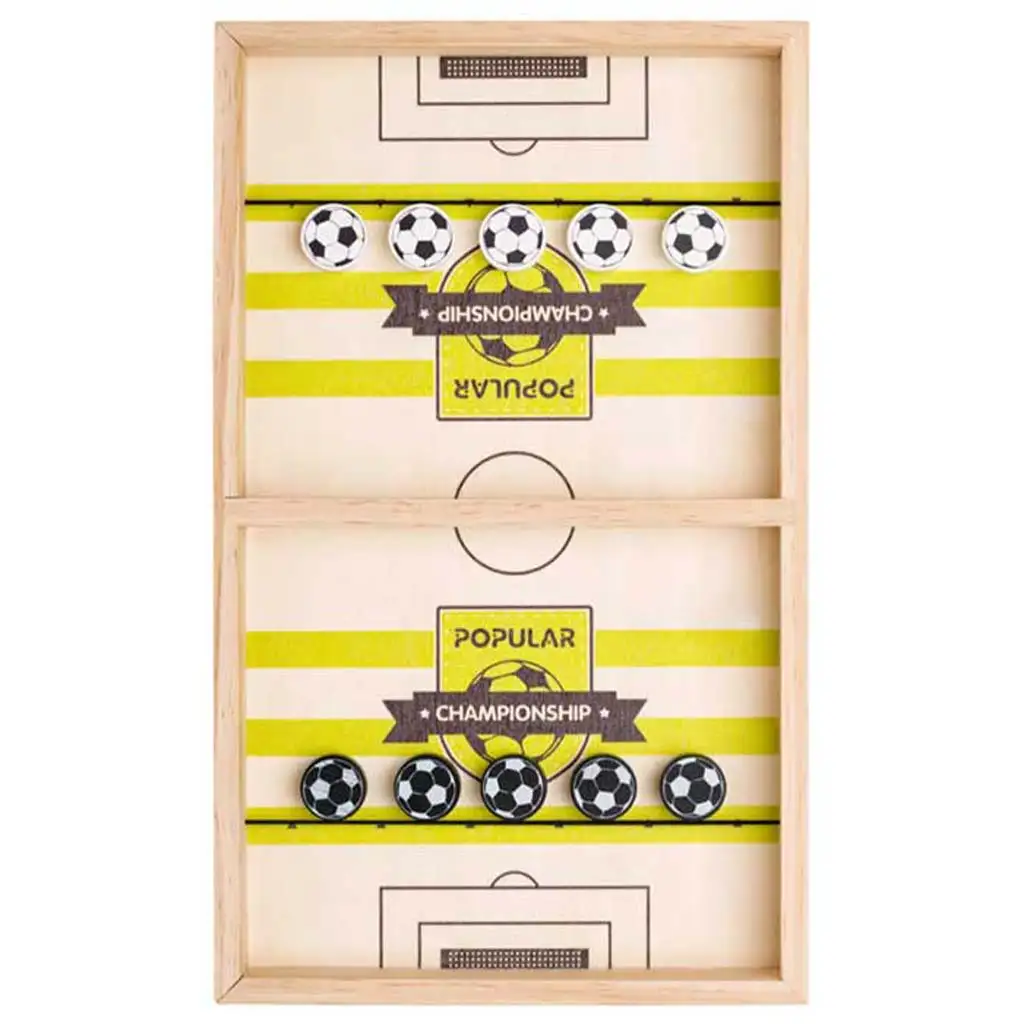 Fußball Sling Puck Holz Geschicklichkeitsspiel - Woodyland Bild 1