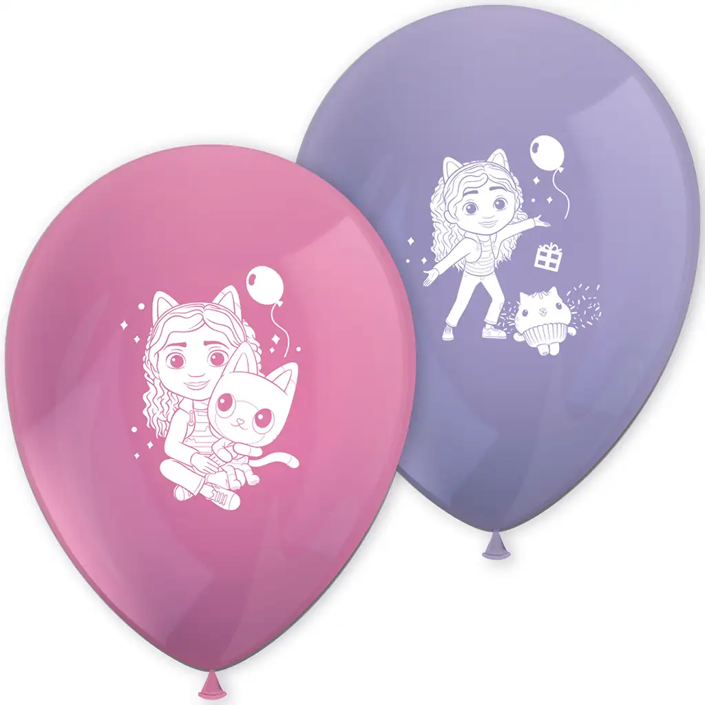 Gabi Puppenhaus gemusterte Latexballons 8er-Set Bild 1