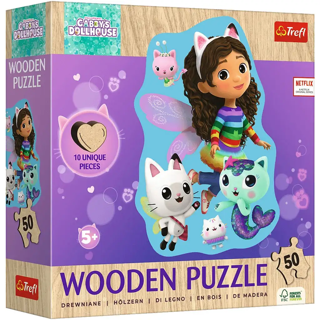 Gabis Puppenhaus Konturen 50-teiliges Holzpuzzle - Trefl Bild 1