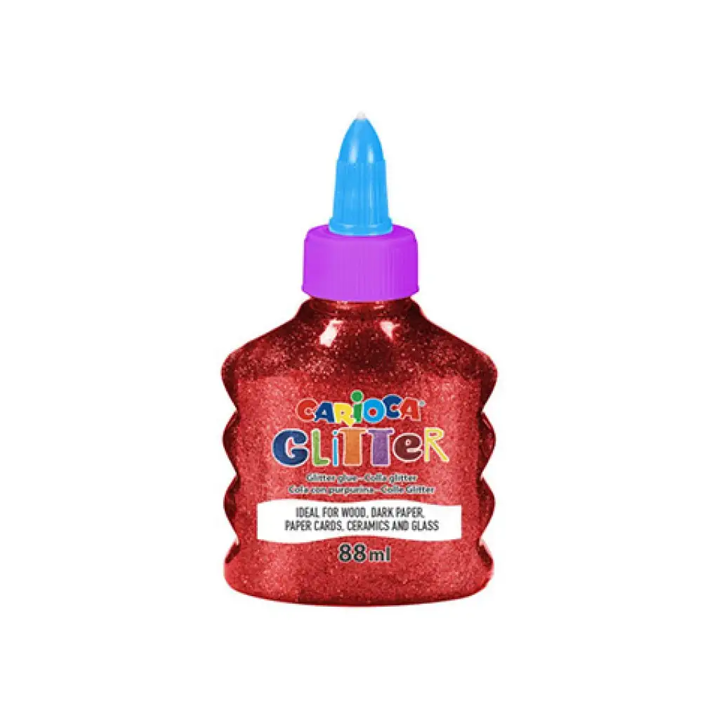 Glitzernder flüssiger Spark-Kleber in Rot 88ml - Carioca Bild 1