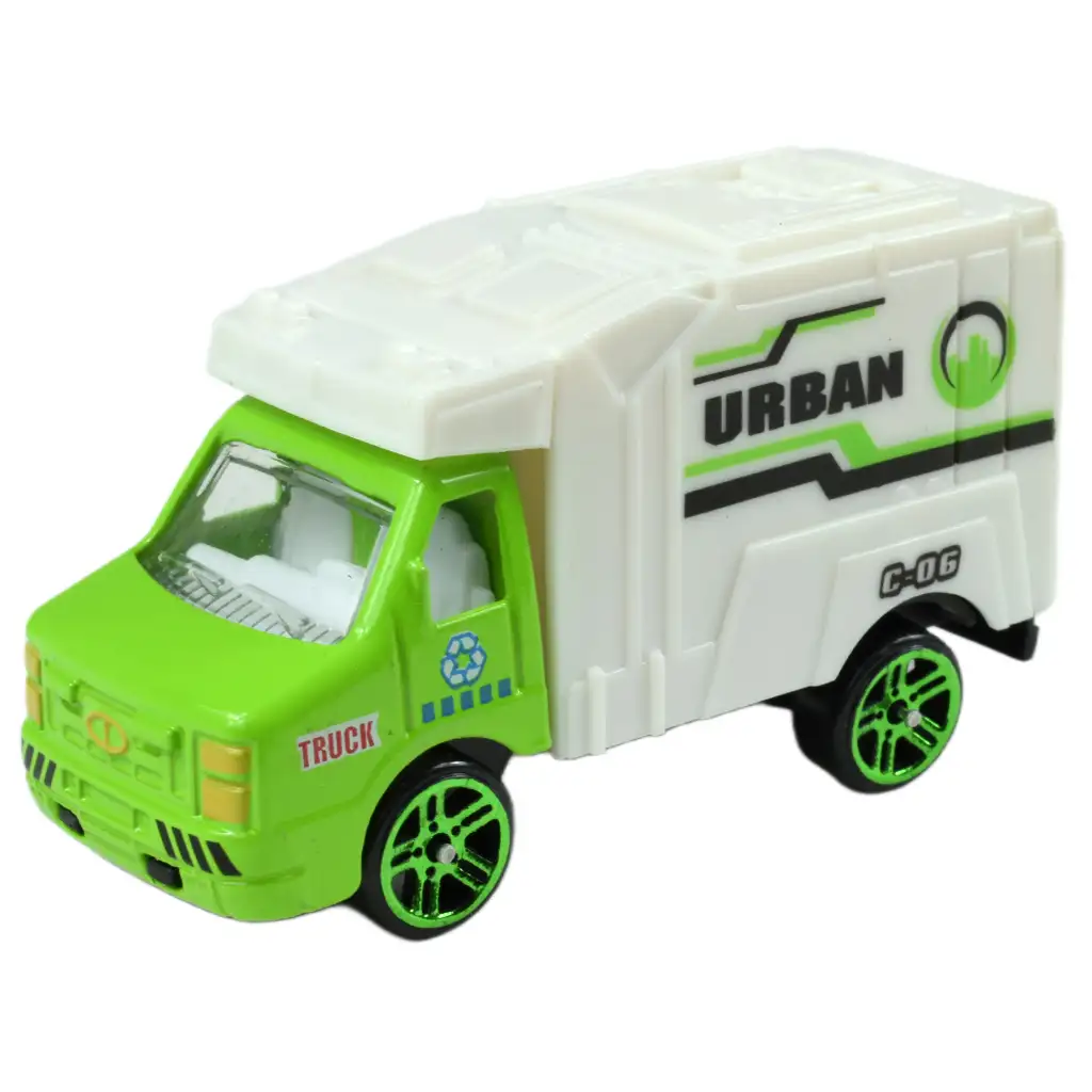 Greening Car: Müllabfuhr-LKWs 6er-Set Bild 2