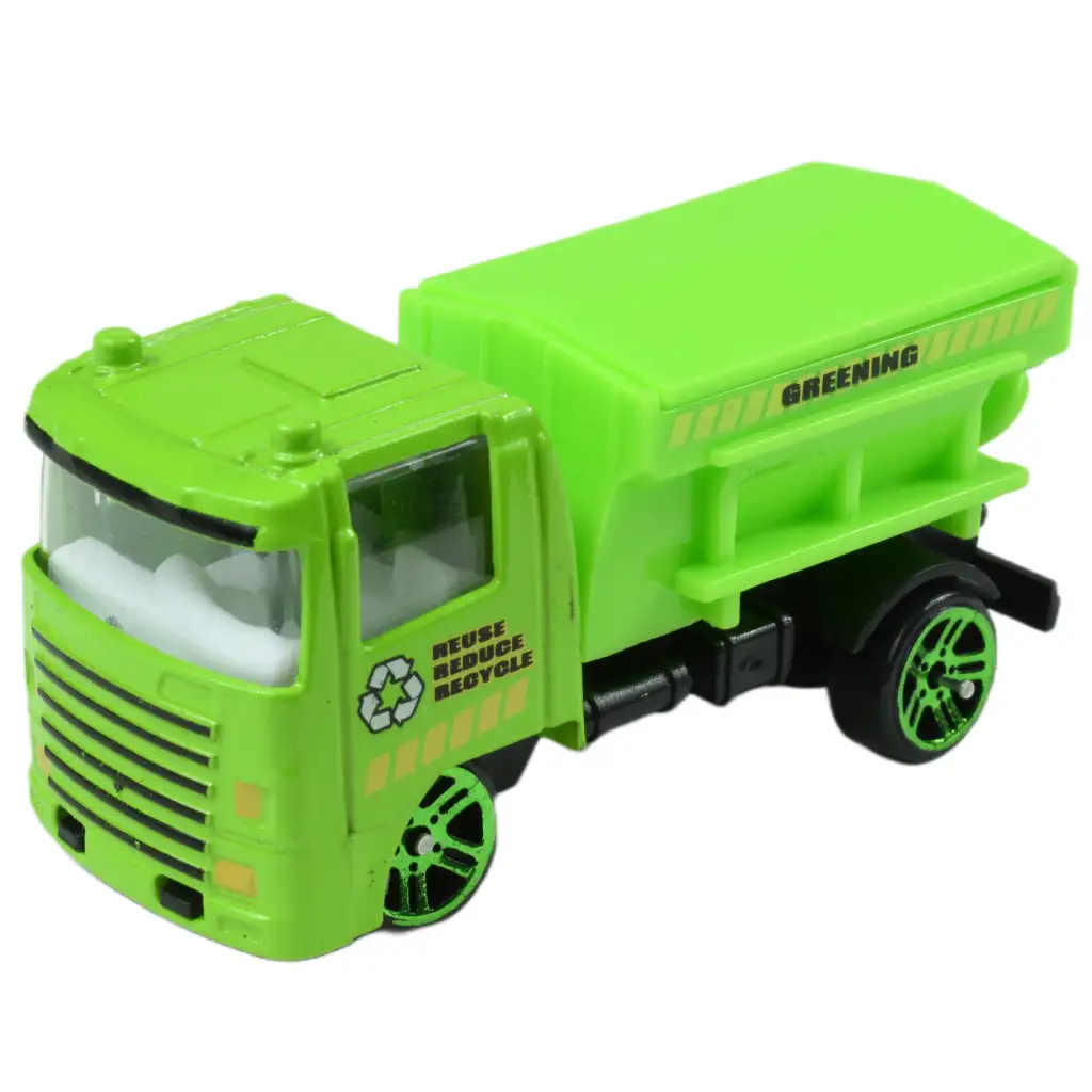 Greening Car: Müllabfuhr-LKWs 6er-Set Bild 3