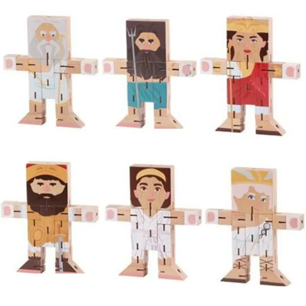 Griechische Mythologie Holz-Logikpuzzle in sechs verschiedenen Varianten Bild 1