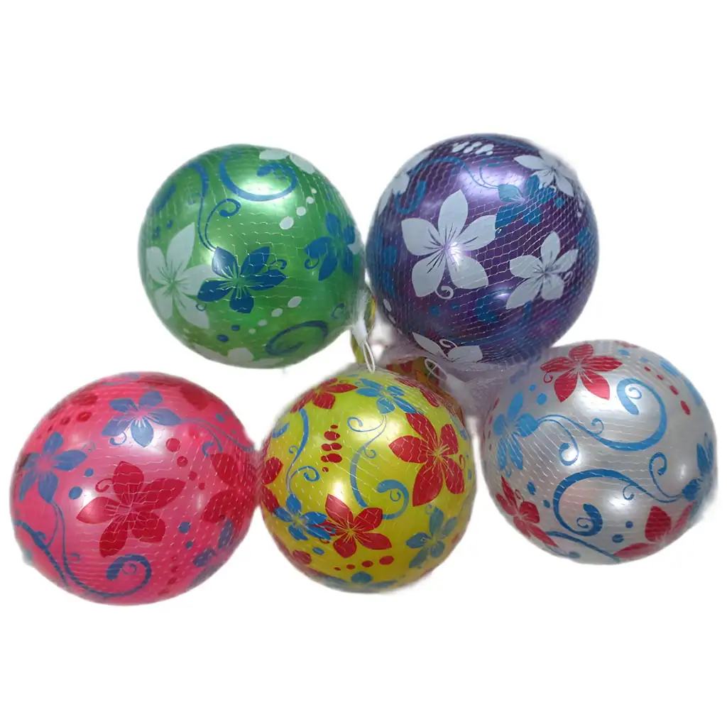 Gummiball mit Blumenmuster, 23 cm, in verschiedenen Farben Bild 1