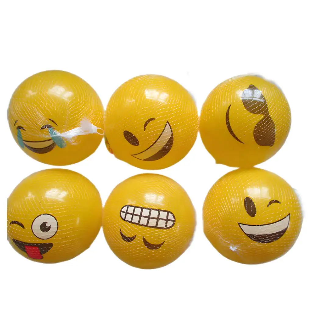 Gummiball mit Emoji-Muster, 23 cm, verschiedene Varianten Bild 1