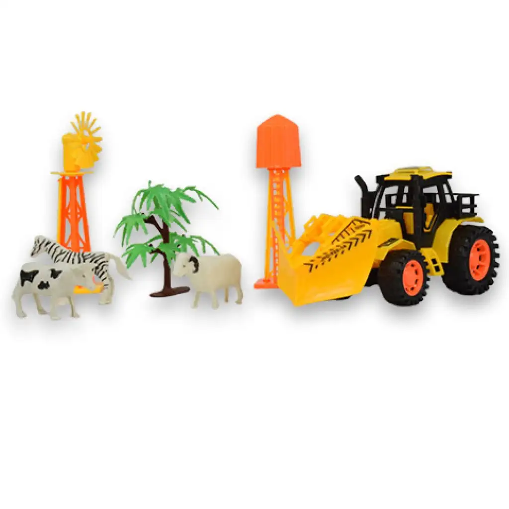 Happy Farm: Bauernhof-Set mit Traktor, Tieren und Zubehör Bild 2