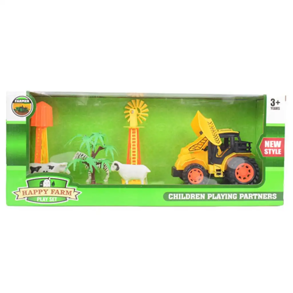 Happy Farm: Bauernhof-Set mit Traktor, Tieren und Zubehör Bild 5