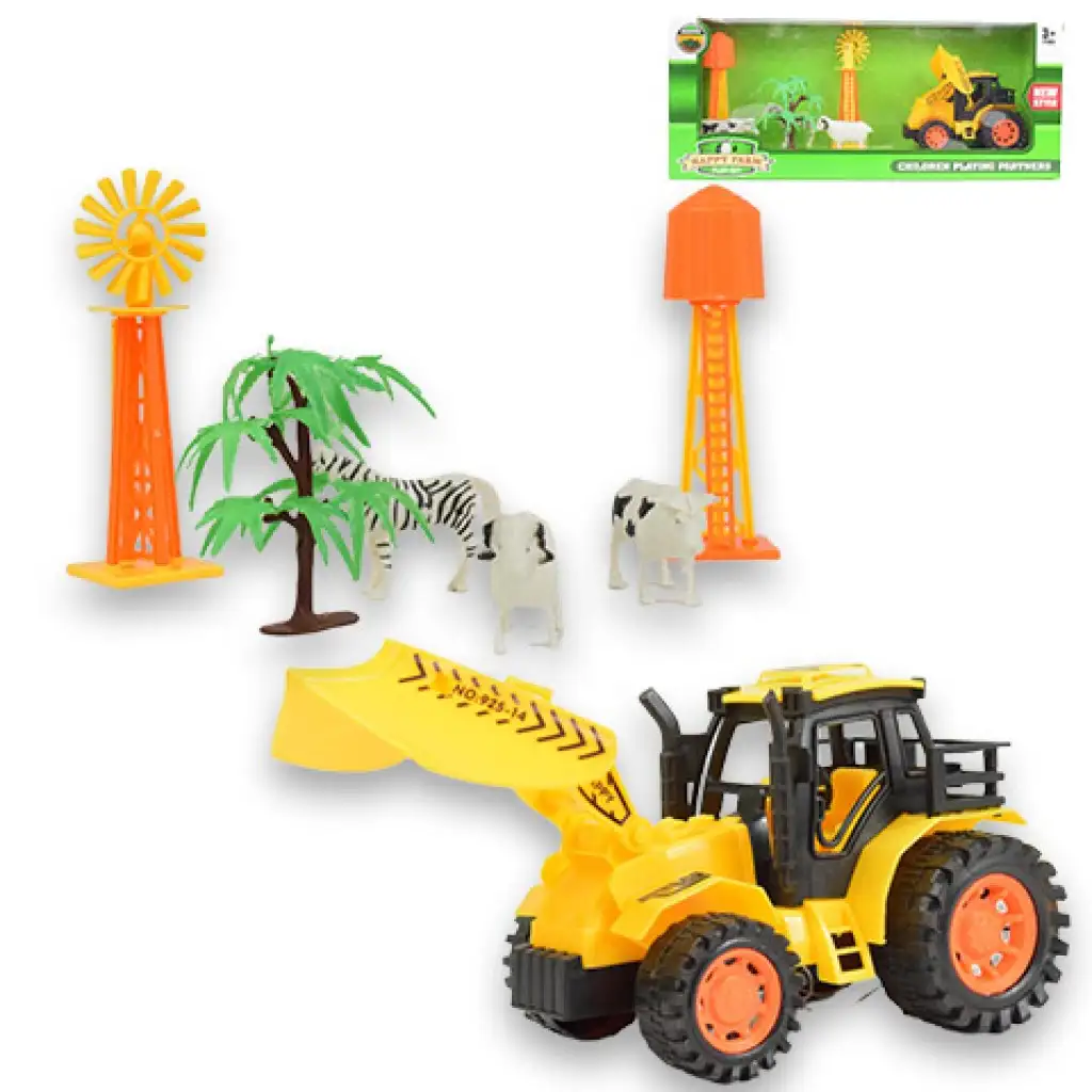 Happy Farm: Bauernhof-Set mit Traktor, Tieren und Zubehör Bild 1
