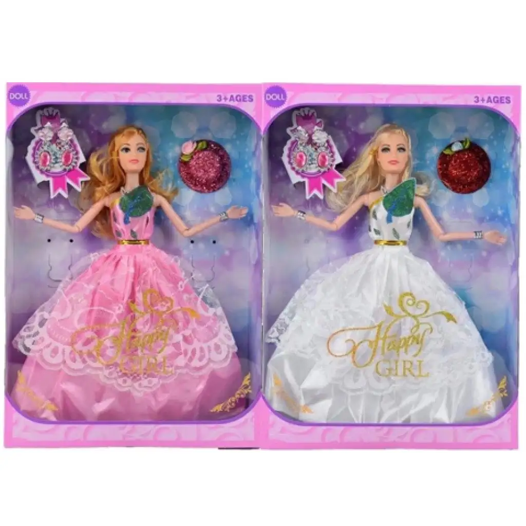 Happy Girl Modepuppe im Abendkleid mit Hut in zwei Varianten 29cm Bild 1