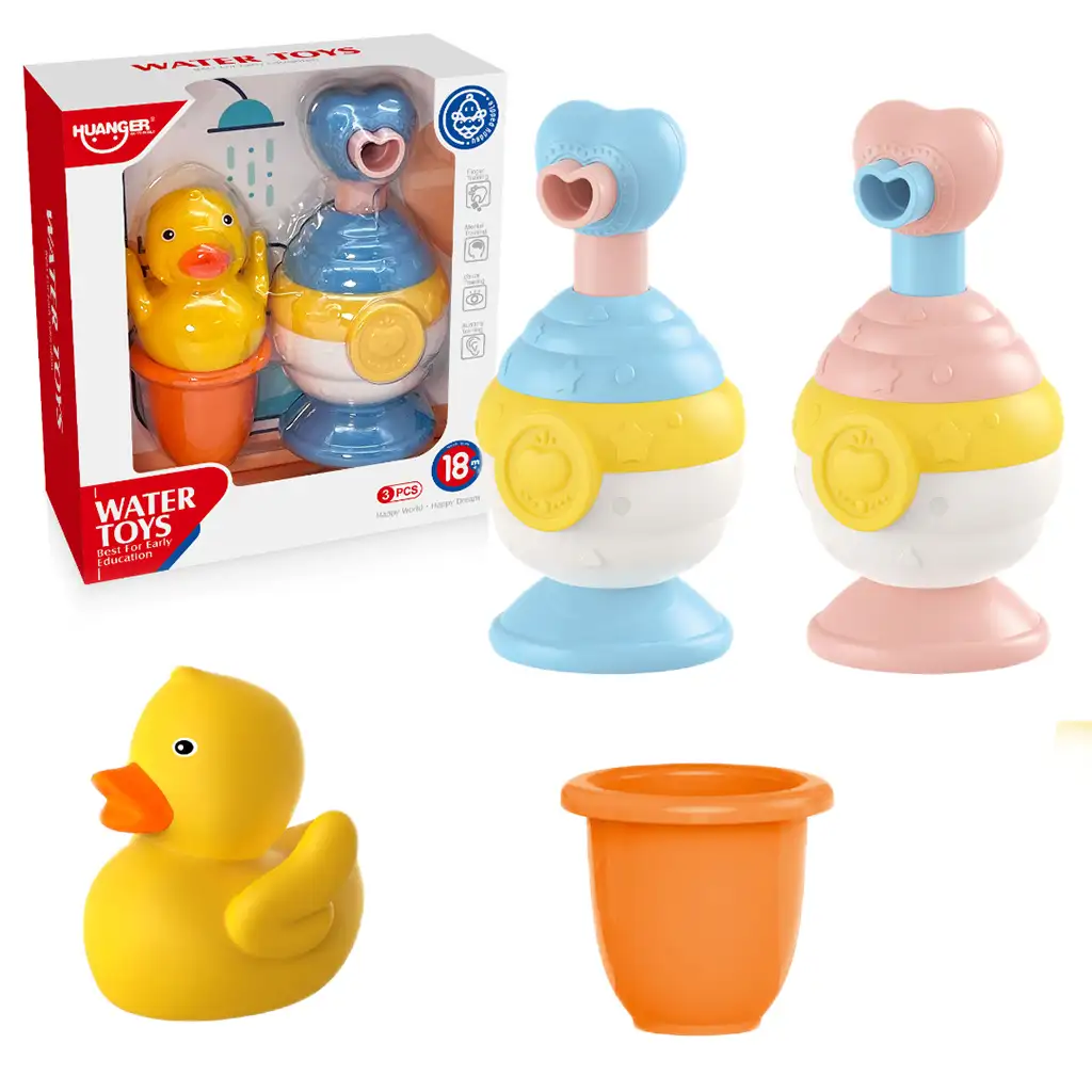 Happy World: Kleines Enten-Badespielzeug-Set in zwei Varianten Bild 1
