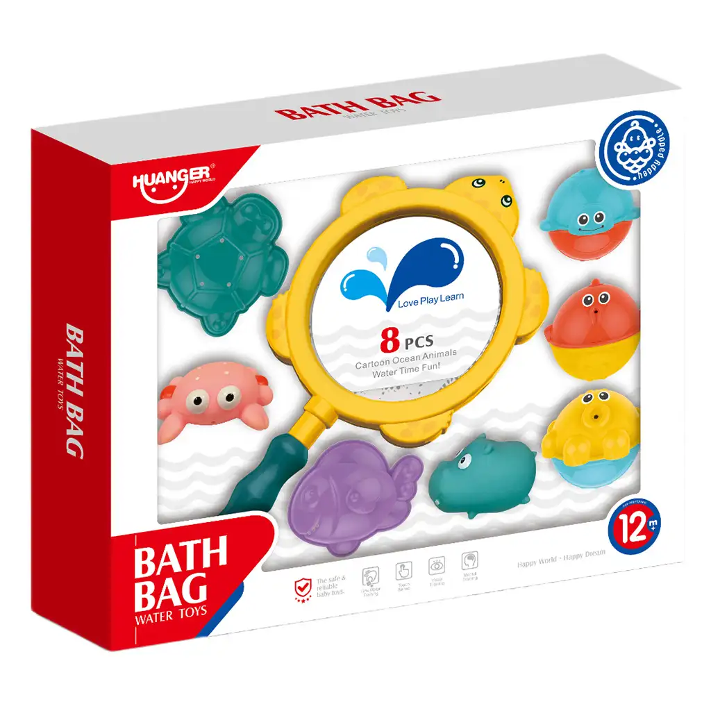 Happy World: Meerestier-Badespielzeug mit Angelnetz Bild 1