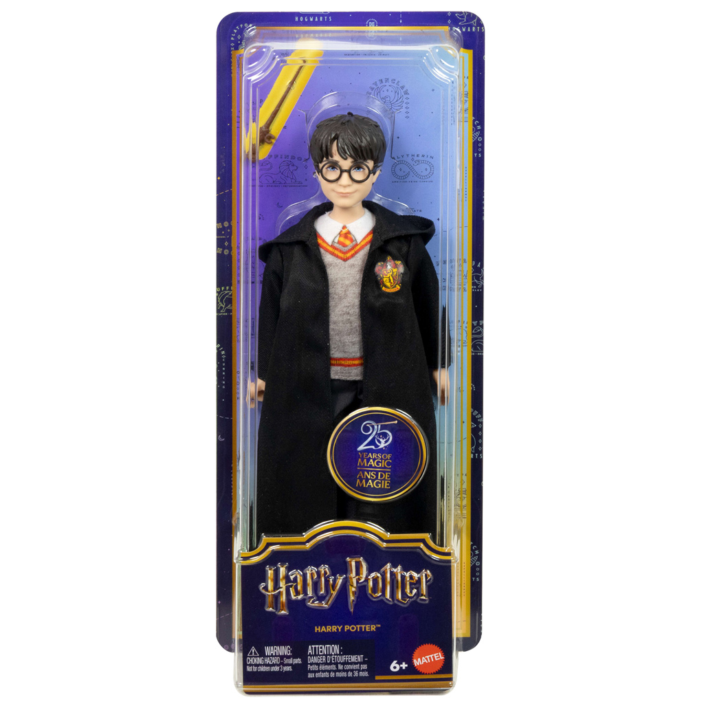Harry Potter: Harry Puppe im Umhang mit Zauberstab - Mattel Bild 1