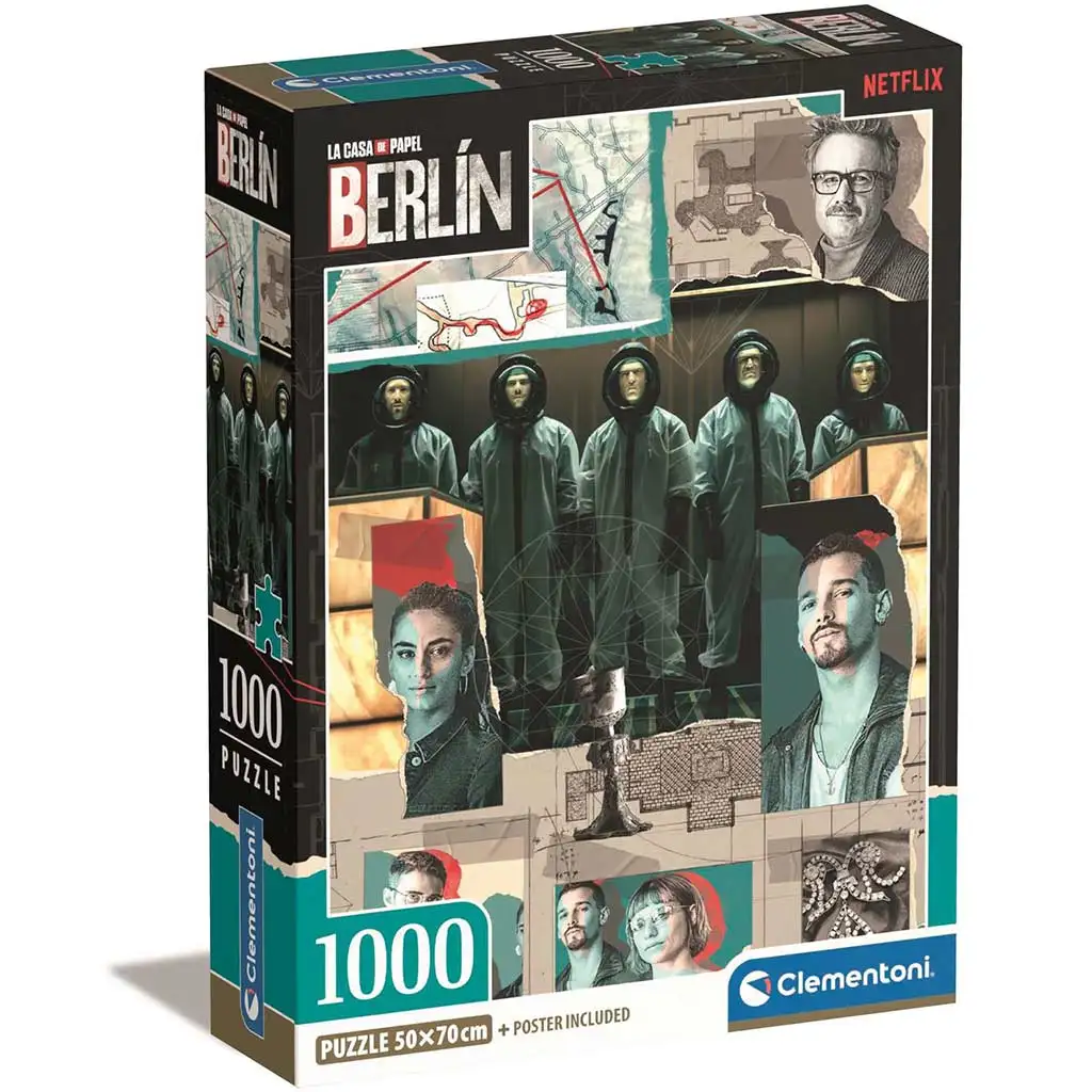 Haus des Geldes: Berlin Charaktere 1000-teilige Compact Puzzle 50x70cm - Clementoni Bild 1