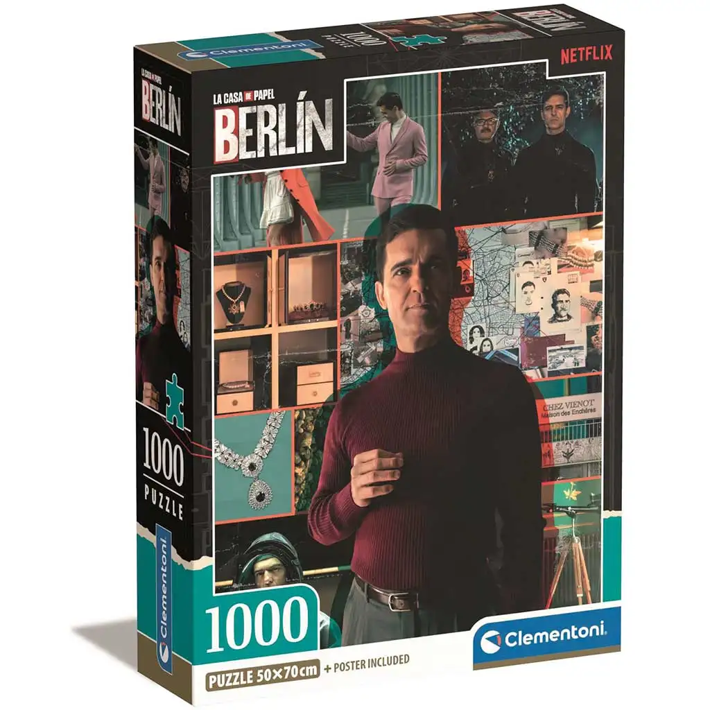 Haus des Geldes: Berlin Hauptfigur 1000-Teile Compact Puzzle 50x70cm - Clementoni Bild 1