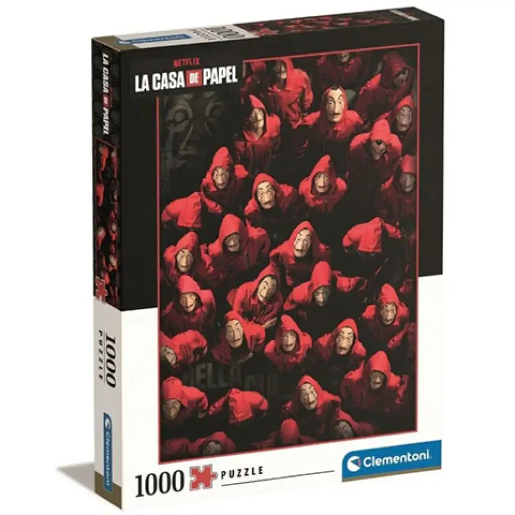 Haus des Geldes: Diebe oder Geiseln? Puzzle 1000 Teile - Clementoni Bild 1