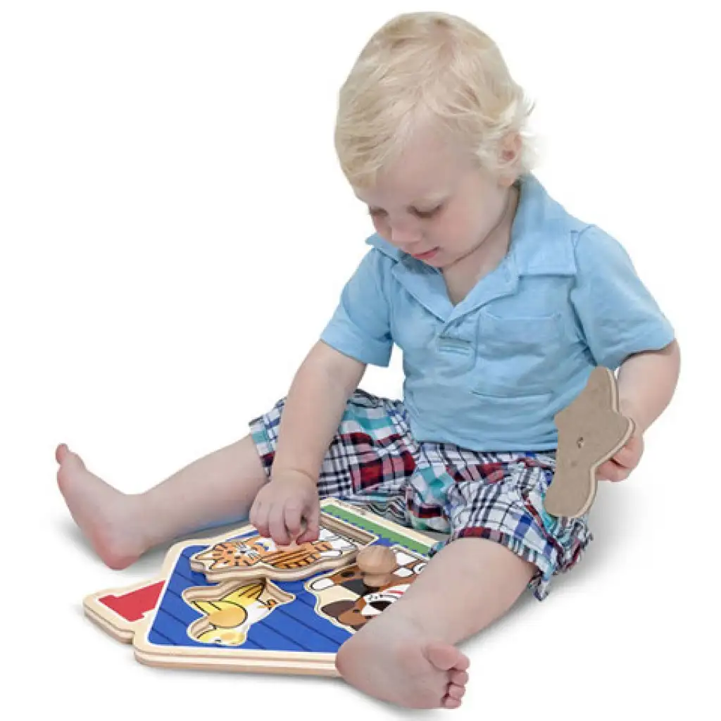 Tierchen Holzpuzzle mit Griff - Melissa & Doug Bild 2