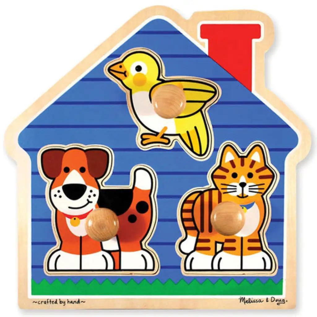 Tierchen Holzpuzzle mit Griff - Melissa & Doug Bild 1