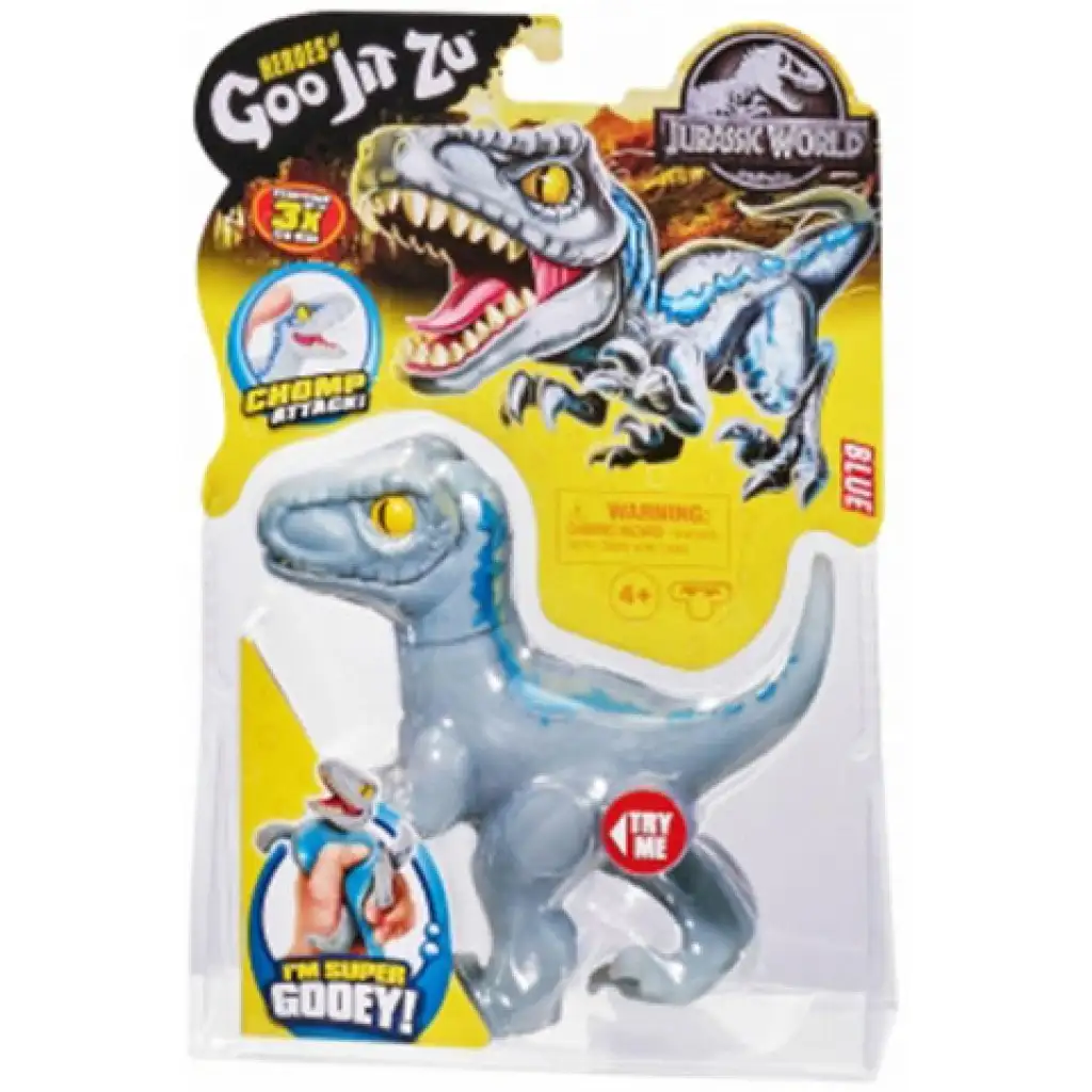 Heroes of Goo Jit Zu Jurassic World Blaue Velociraptor Spielfigur Bild 1