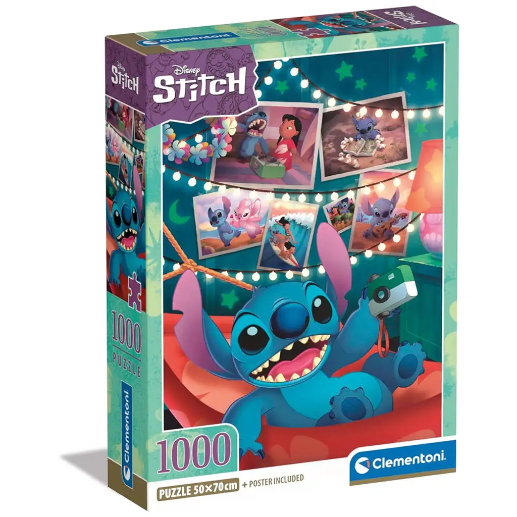 Hochwertige Sammlung Disney Stitch 1000-teiliges Puzzle - Clementoni Bild 1