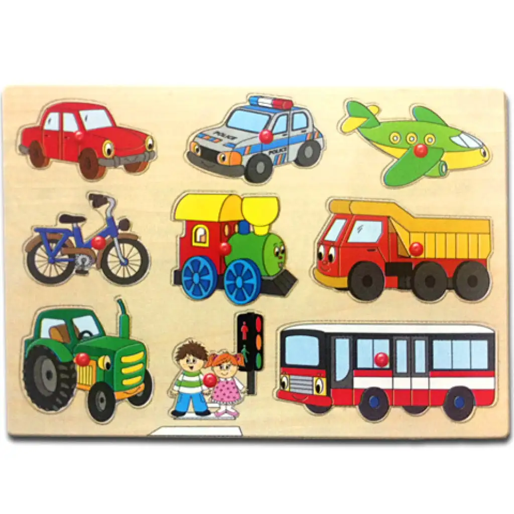 Holzfahrzeug-Formpuzzle Bild 1