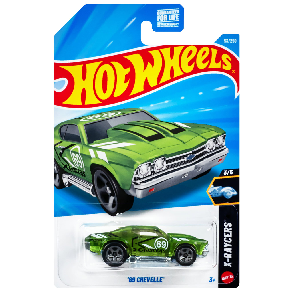Hot Wheels: '69 Chevelle grünes Spielzeugauto 1/64 - Mattel Bild 1