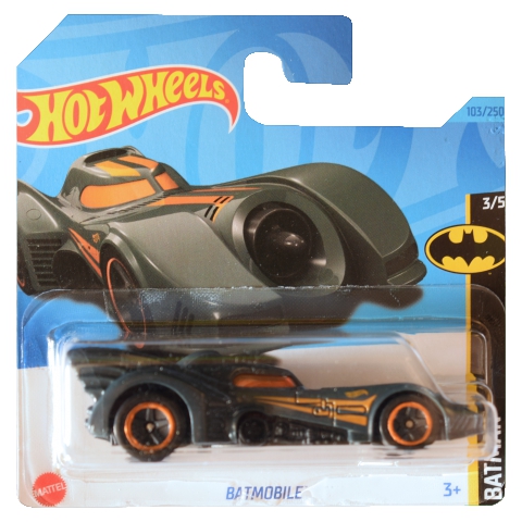 Hot Wheels: Batman Batmobil blauer Spielzeugwagen 1/64 - Mattel Bild 1