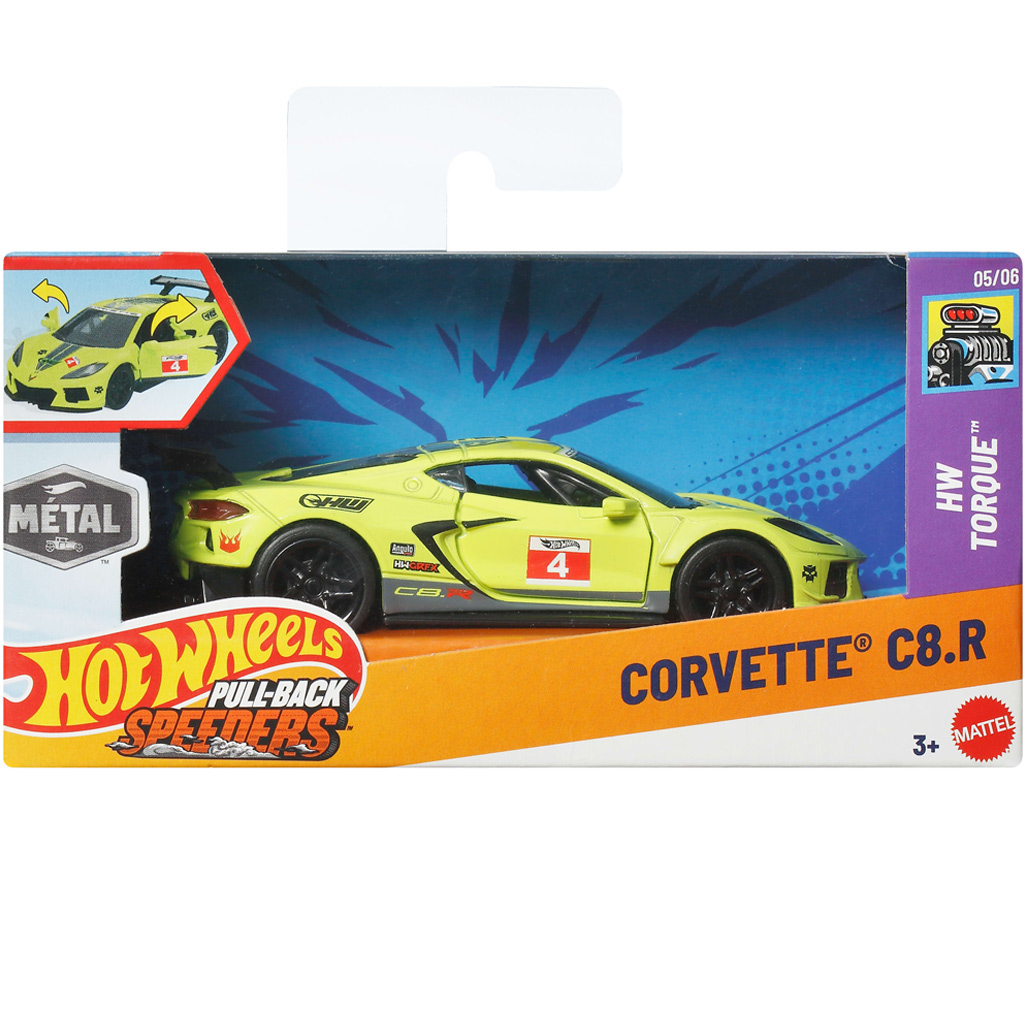 Hot Wheels: Corvette C8.R Aufziehspielzeug 1/43 - Mattel Bild 1