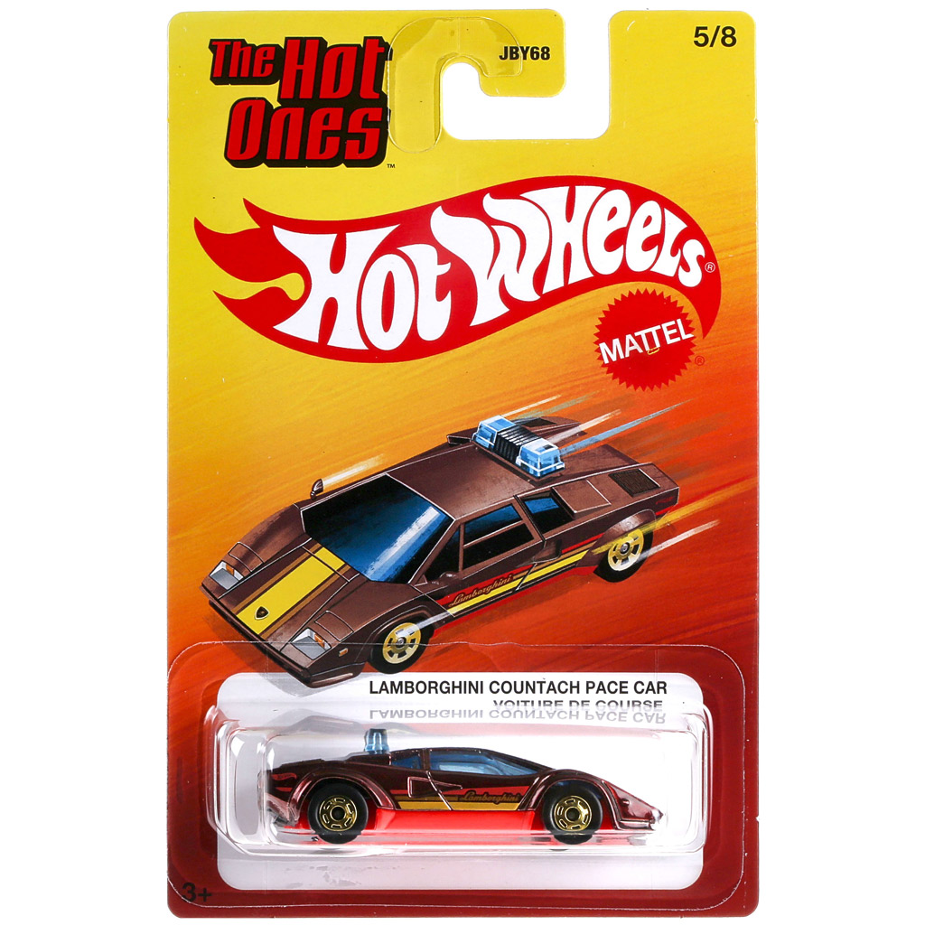 Hot Wheels: Die Hot Ones Lamborghini Countach Pace Car Spielzeugauto 1/64 - Mattel Bild 1