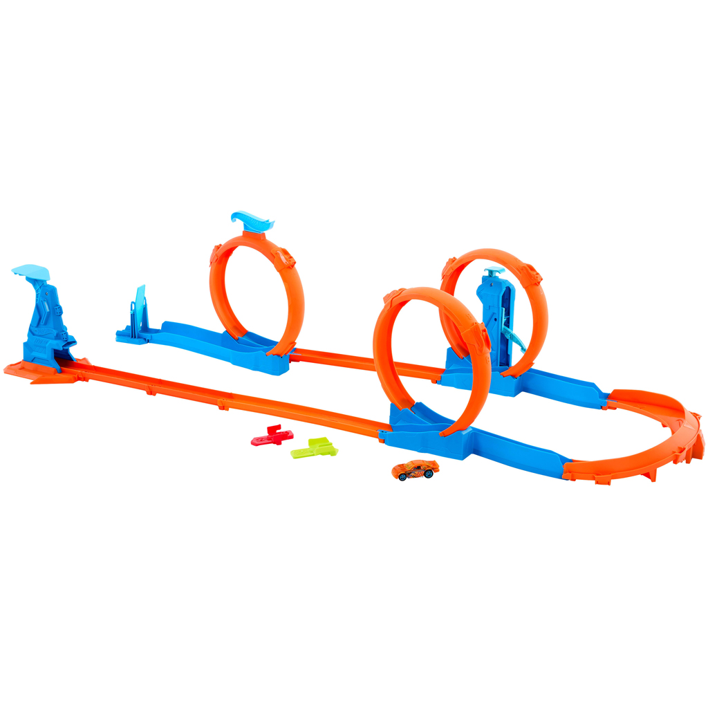 Hot Wheels: Dreifach-Schleifen-Bahn-Kreator-Set - Mattel Bild 2