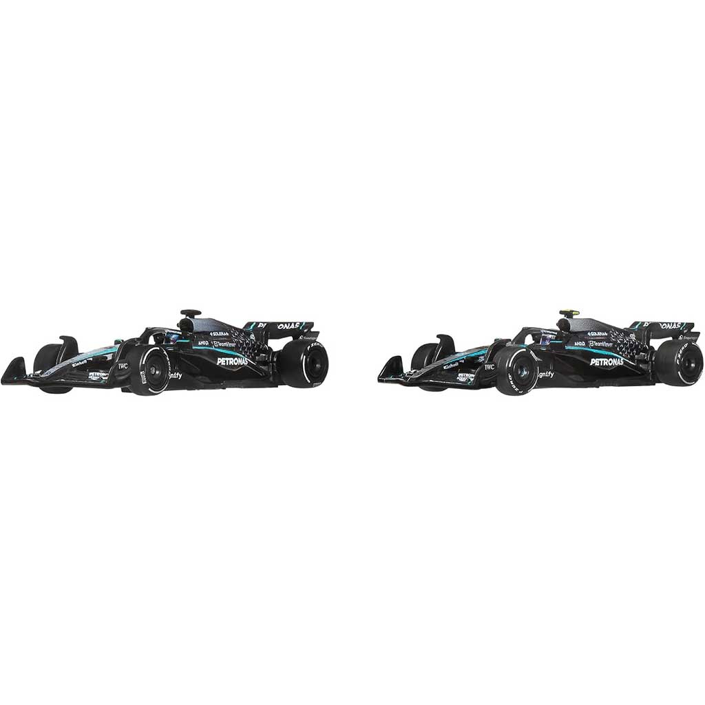 Hot Wheels F1 Kleinwagen 2er Pack - Mercedes: Antonelli + Russell - Mattel Bild 2
