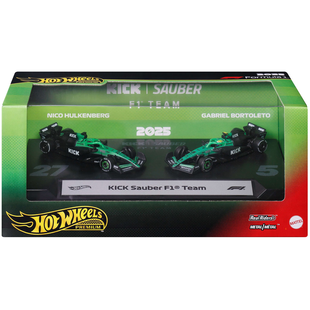 Hot Wheels F1 Kleinwagen 2er Set - Sauber: Hulkenberg + Bortoleto - Mattel Bild 1