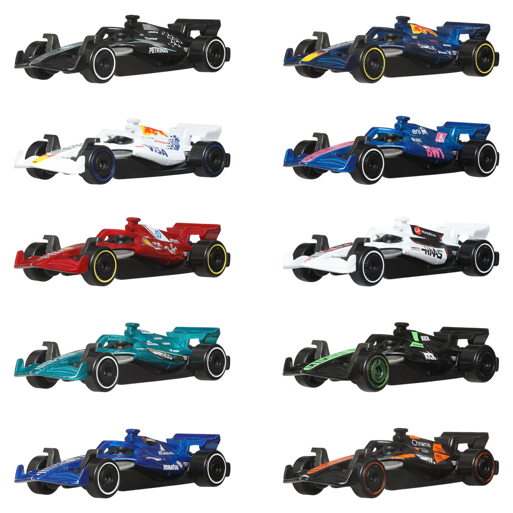 Hot Wheels Kleinwagen: F1 10-teiliges Set - Mattel Bild 2