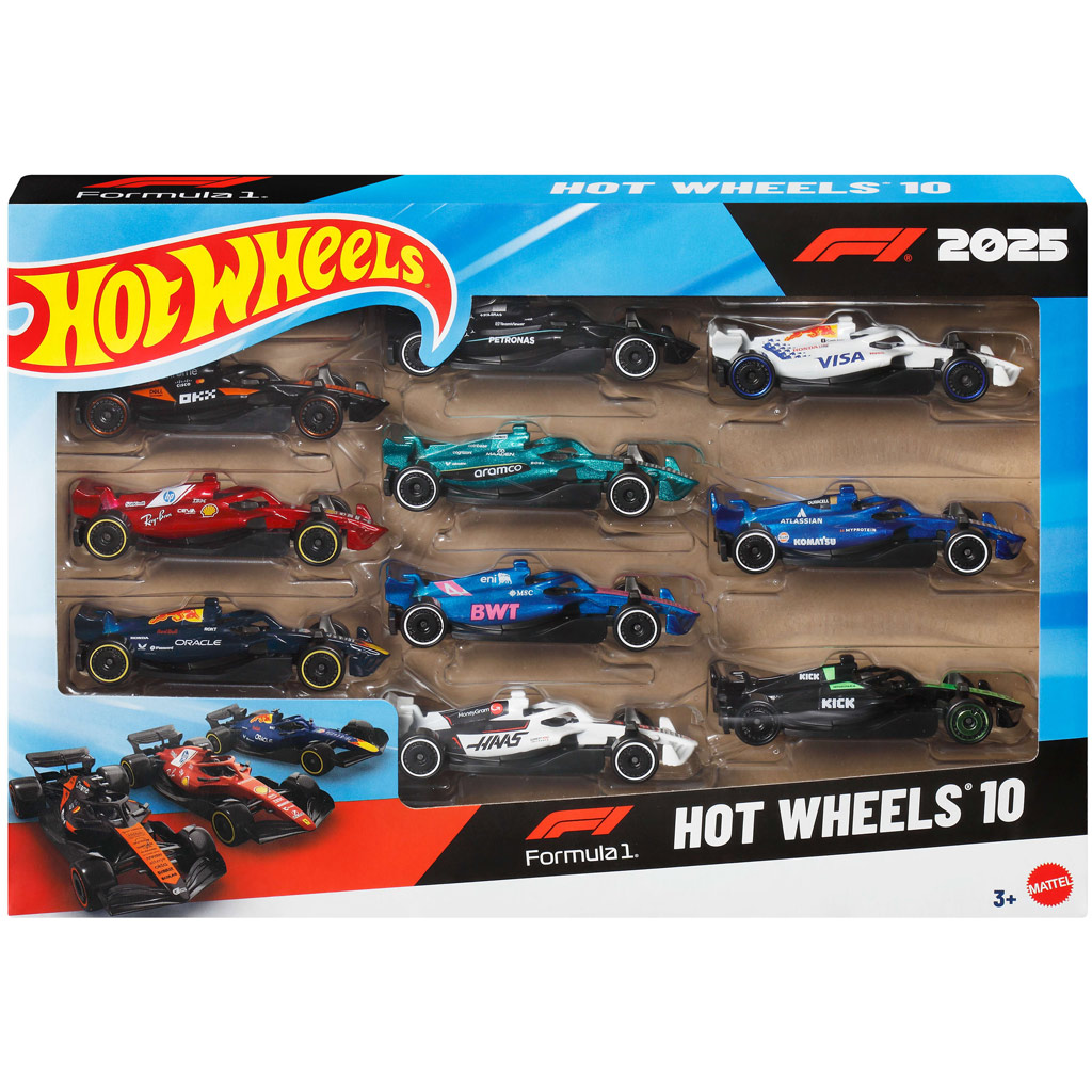 Hot Wheels Kleinwagen: F1 10-teiliges Set - Mattel Bild 1