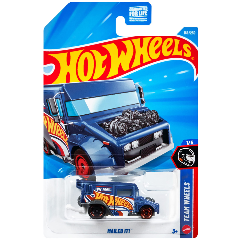 Hot Wheels: Mailed It! blauer Kleinwagen 1/64 - Mattel Bild 1