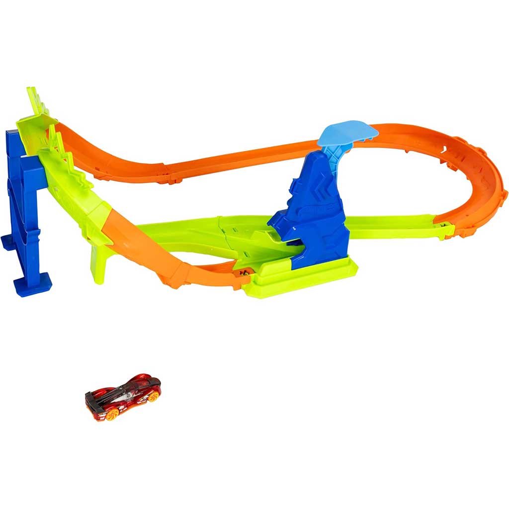Hot Wheels: Meisterschaftsbahnsets - Rundstrecken-Sprungschanze - Mattel Bild 3