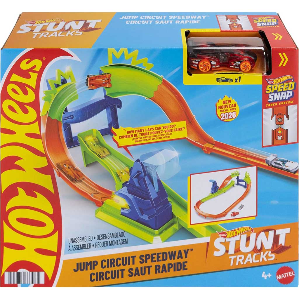 Hot Wheels: Meisterschaftsbahnsets - Rundstrecken-Sprungschanze - Mattel Bild 1