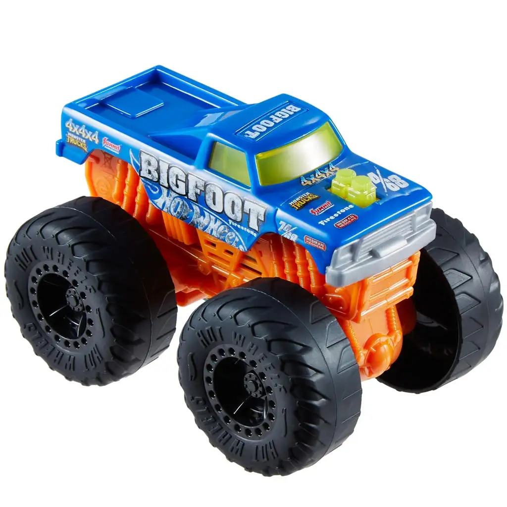 Hot Wheels Monster Trucks: Bigfoot 4x4x4 Monsterauto mit Licht- und Soundeffekten 1/43 - Mattel Bild 2