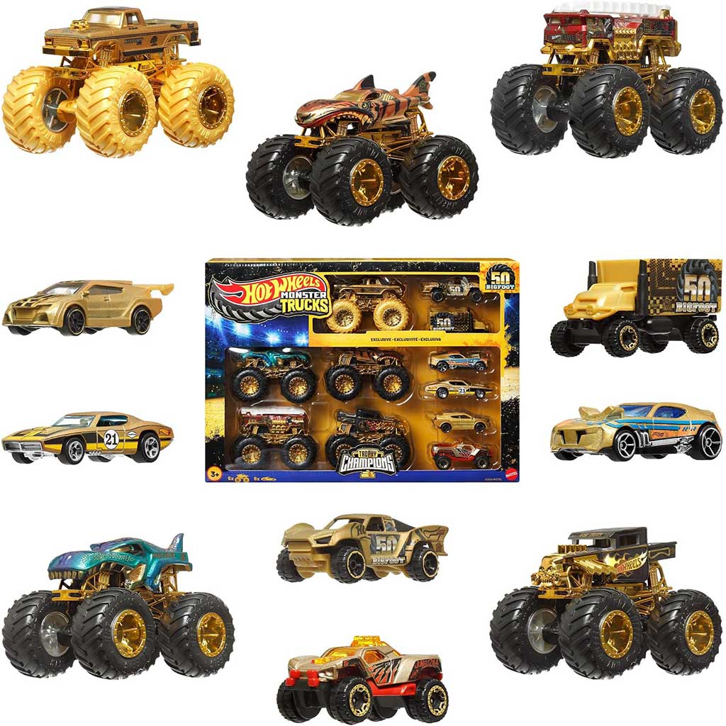 Hot Wheels Monster Trucks: Meister Kleinwagen Multipack 11 Stück - Mattel Bild 2