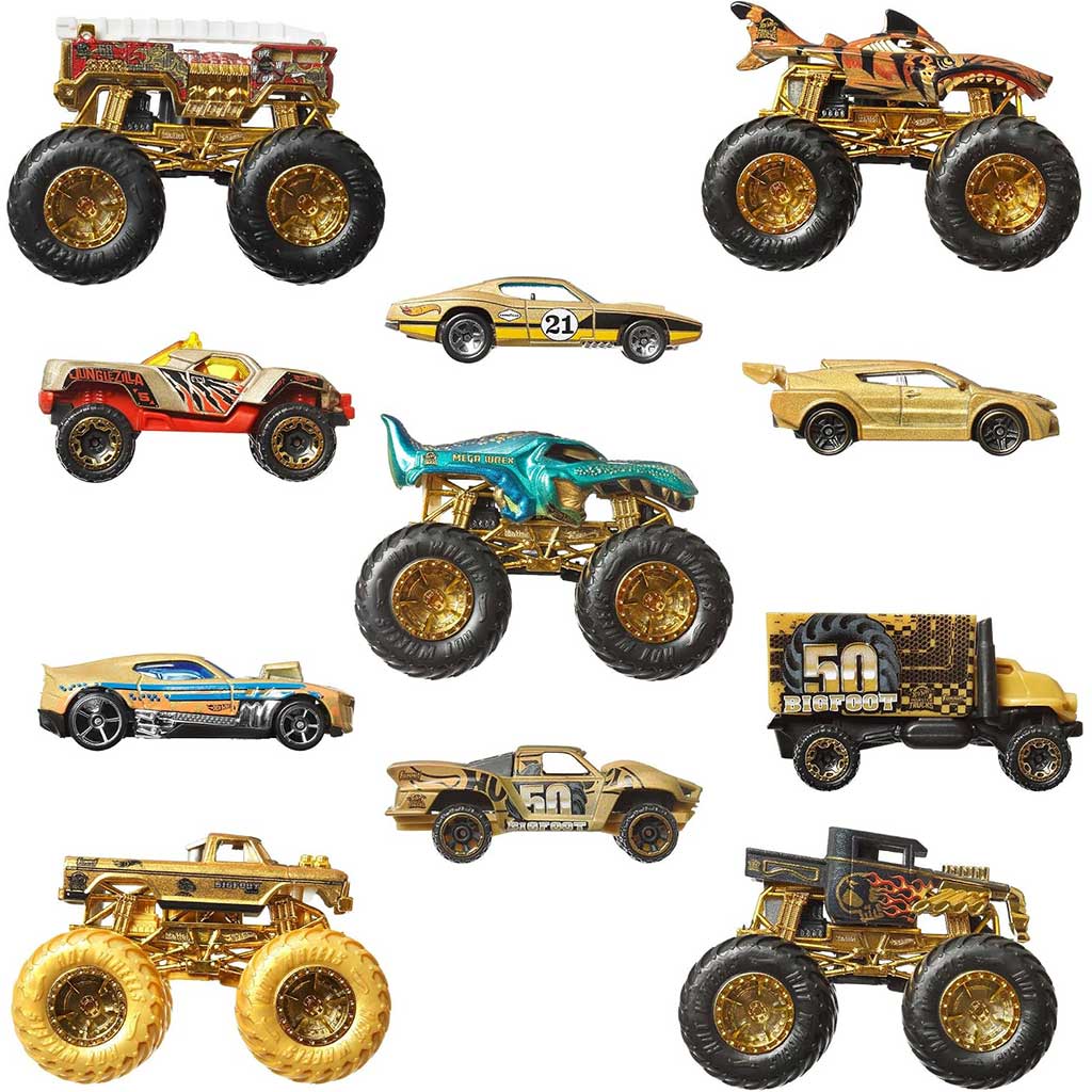 Hot Wheels Monster Trucks: Meister Kleinwagen Multipack 11 Stück - Mattel Bild 3